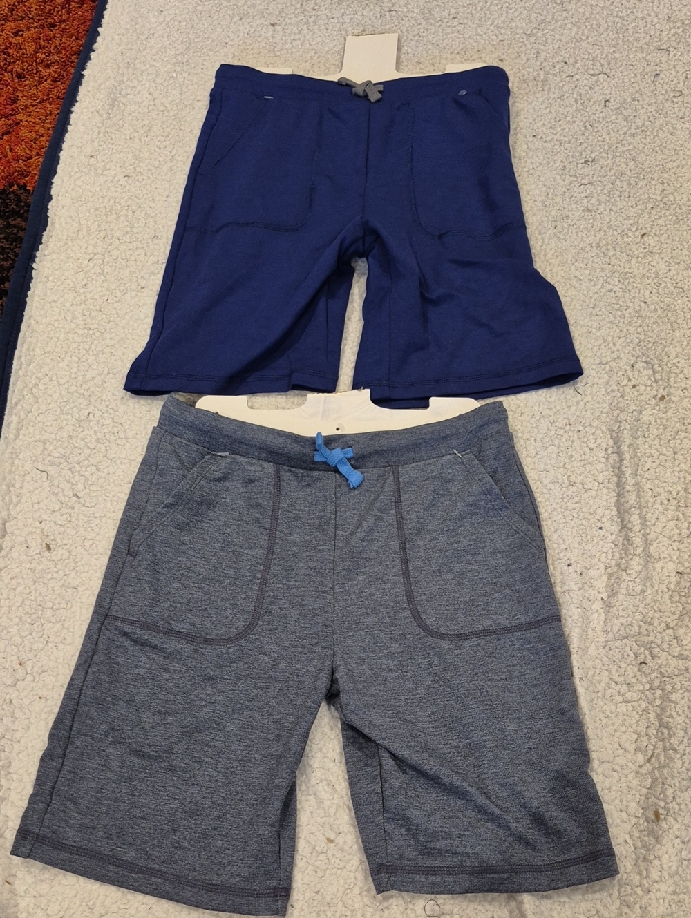SZ 8 Kids' 2-Pack Casual Knit Shorts - Blue & Grey